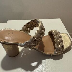 A New Day Gold Braided Heels